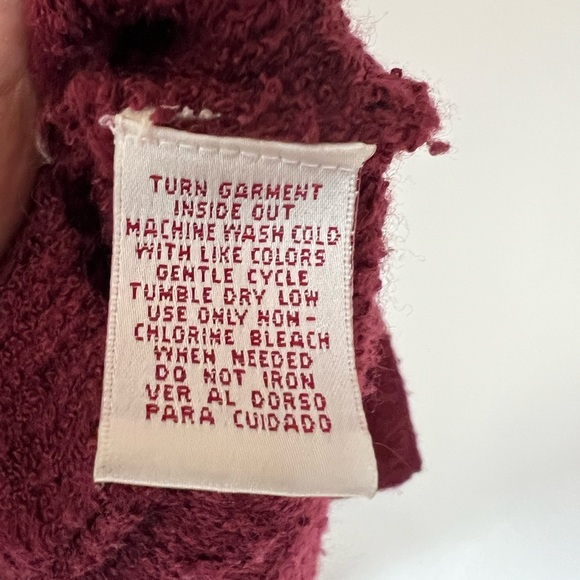 Worthington Women’s Burgundy Boucle Cardigan Polo Sweater - Medium Petite - Picture 6 of 6